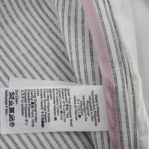 NWT J crew blazer womens 20 Collection tuxedo striped Italian linen metallic - Picture 13 of 15